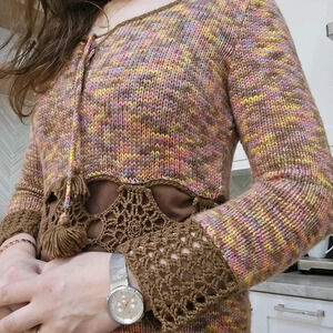 Wool handmade sweater tunic